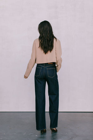 Jovie Cropped Jacket - Beige