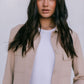 Jovie Cropped Jacket - Beige