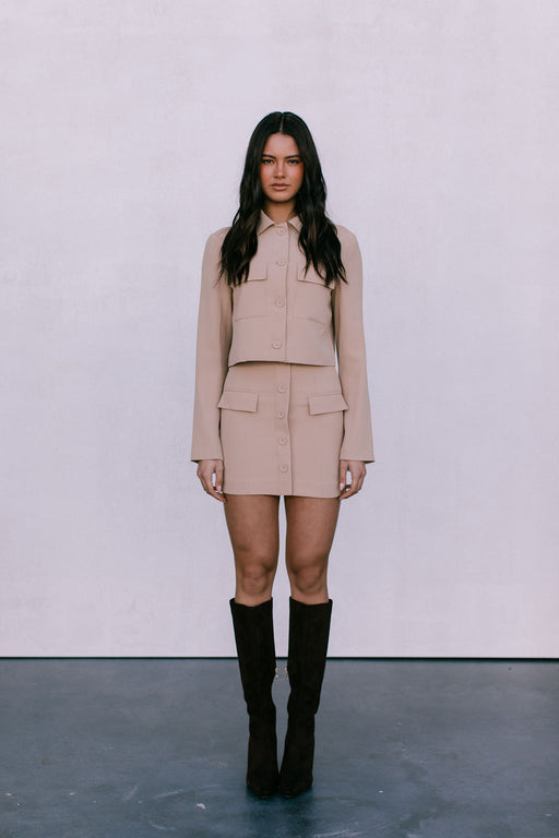 Haider Mini Skirt - Beige