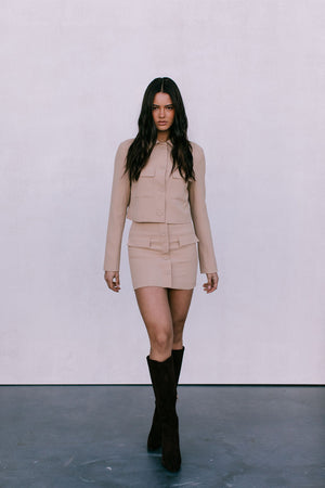 Haider Mini Skirt - Beige