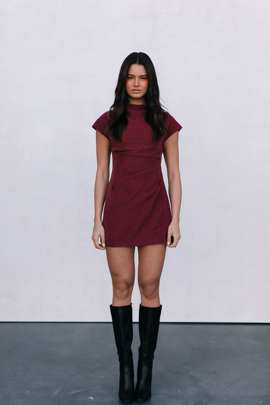 Zahli Mini Dress - Burgundy