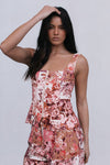 Finora Zip Top - Fleur Print
