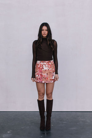 Zaira Mini Skirt - Fleur Print