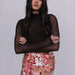 Dakitah Long-sleeve Top - Espresso Brown Mesh