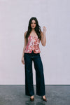 Finora Zip Top - Fleur Print