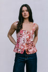 Finora Zip Top - Fleur Print