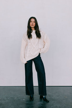 Yuri Cable Knit Jumper - Cream