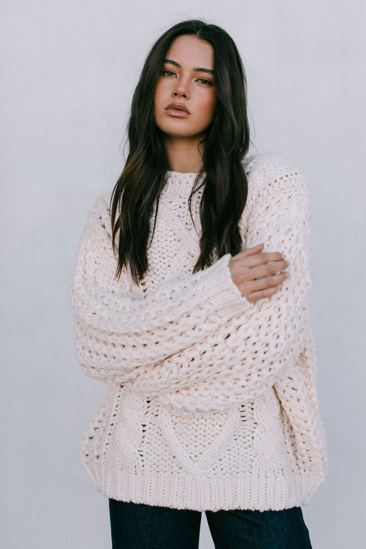 Yuri Cable Knit Jumper - Cream