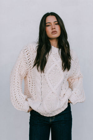 Yuri Cable Knit Jumper - Cream