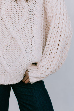 Yuri Cable Knit Jumper - Cream
