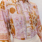 Lennon Top - Pink/Tan Print