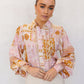 Lennon Top - Pink/Tan Print