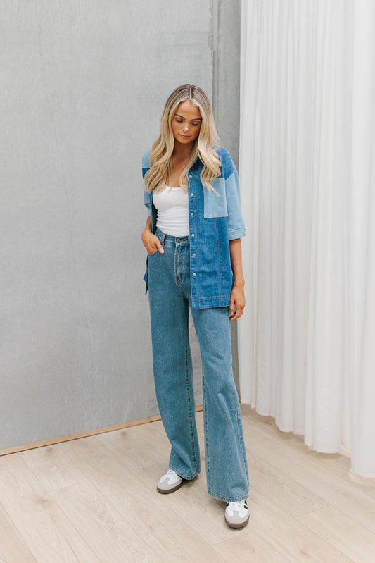 Lillya Shirt - Denim Contrast