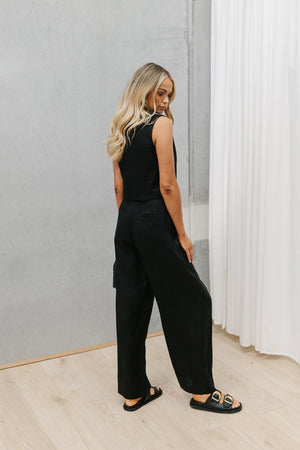 Vivien Pant - Black Linen