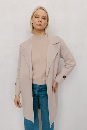 Lorelai Coat - Latte Knit