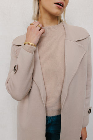 Lorelai Coat - Latte Knit