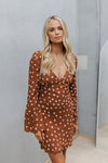 Gilten Dress - Brown/Beige Spot