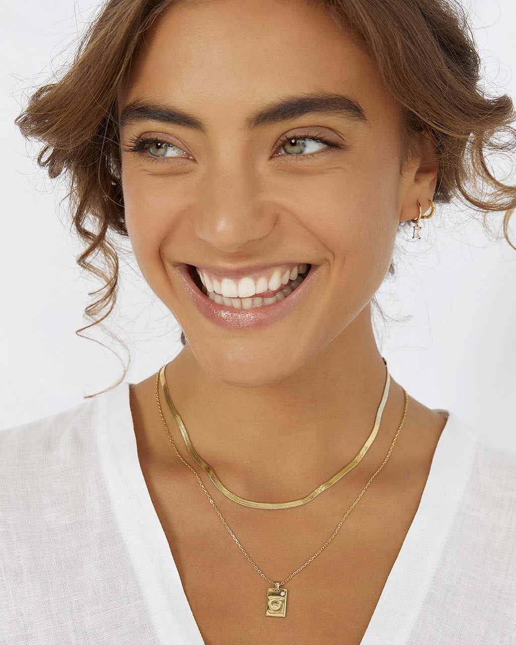 Zodiac Tag Necklace Gold