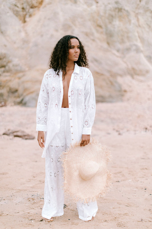 Signa Lace Pant - White