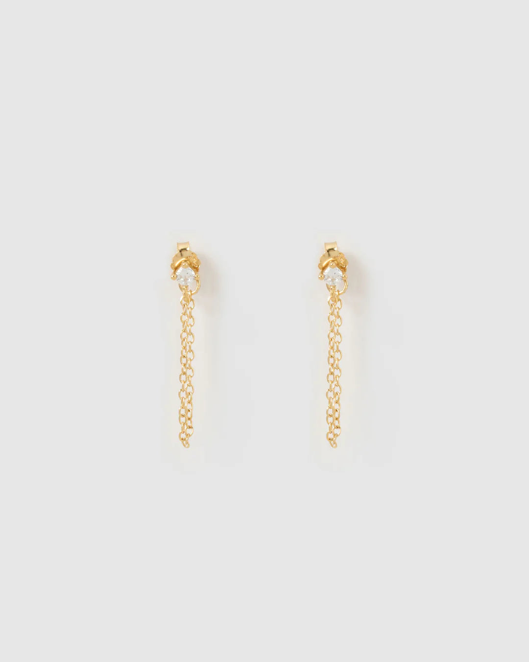 Mia Chain Earrings - Gold