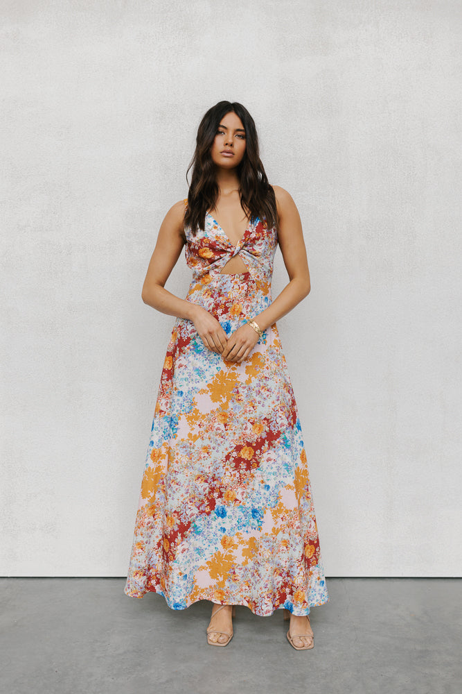 Quaint Maxi Dress Bloom Floral Print