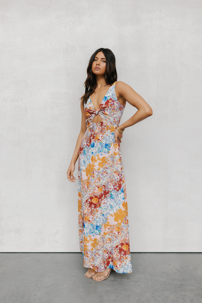 Quaint Maxi Dress Bloom Floral Print