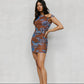 Giselle Dress - Chocolate/Blue Paisley