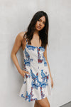 Laree Dress - Cream/Blue Paisley