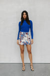 Fariseo Skirt - Cream/Blue Paisley