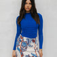 Fariseo Skirt - Cream/Blue Paisley