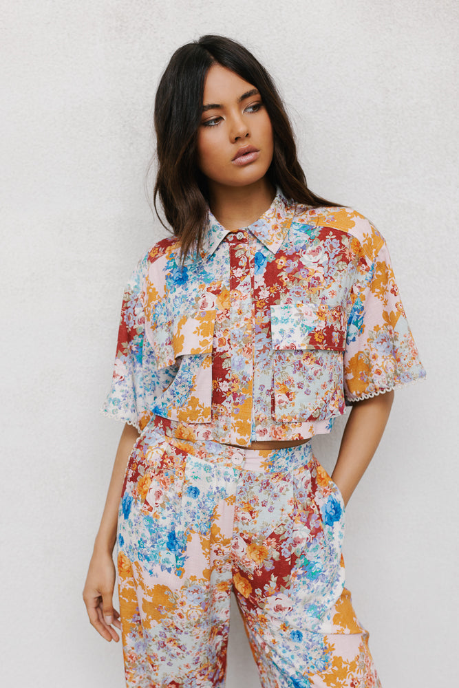 Esimio Top - Bloom Print