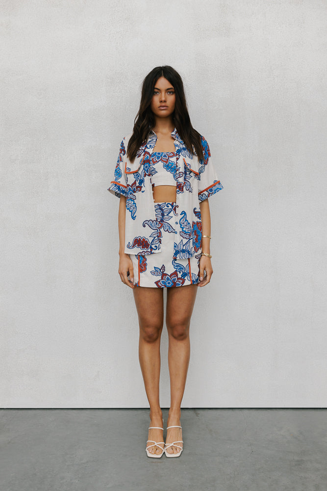 Hadley Top Paisley Print