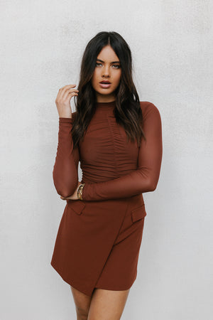 Finn Long Sleeve Top Chocolate