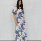 Pelato Dress - Cream/Blue Paisley