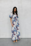 Pelato Dress - Cream/Blue Paisley