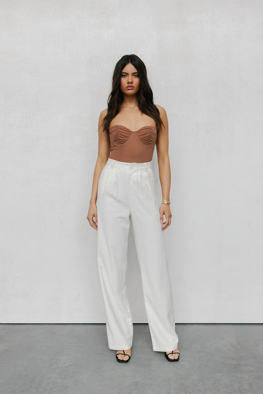 Pip Bodysuit - Caramel Mesh