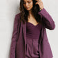 Neveah Blazer - Plum/White Pinstripe