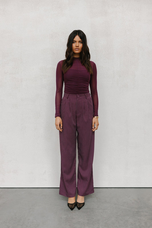 Finn Long-sleeve Top - Plum Mesh