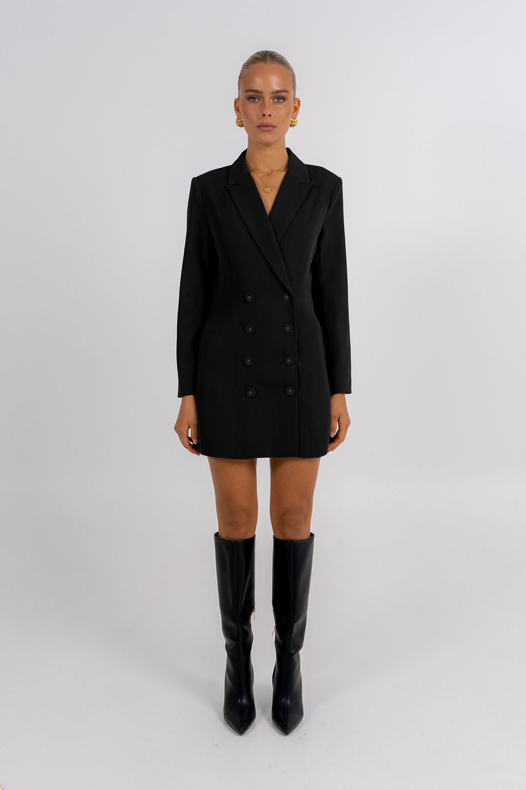 Cassie Blazer Dress Black