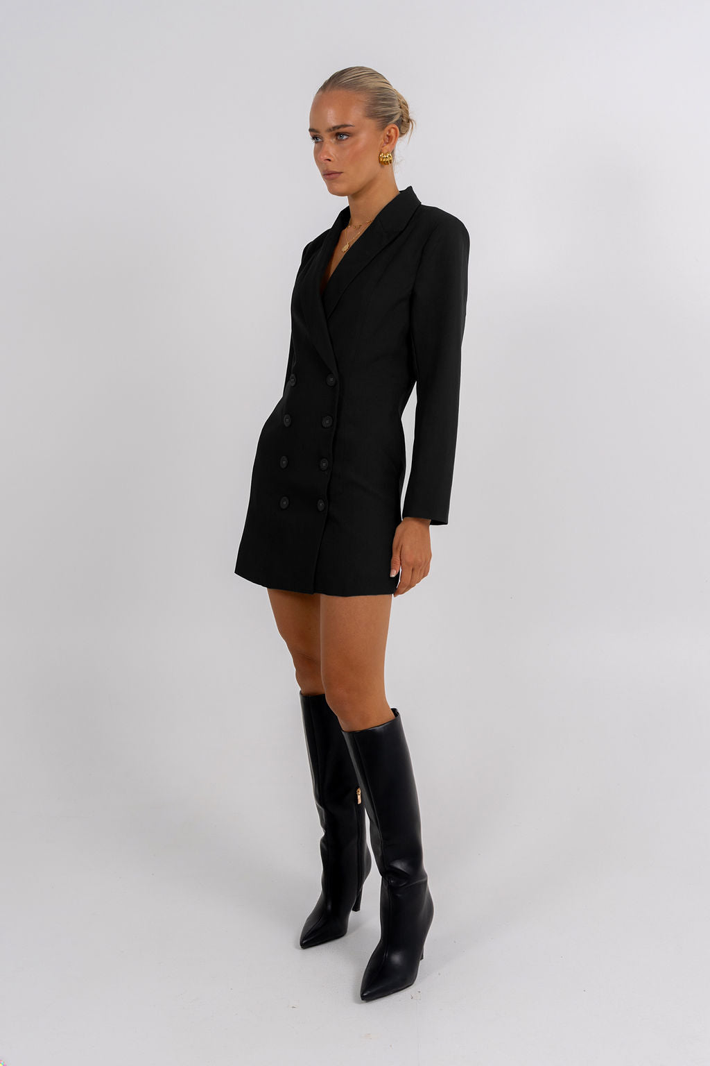 Cassie Blazer Dress Black