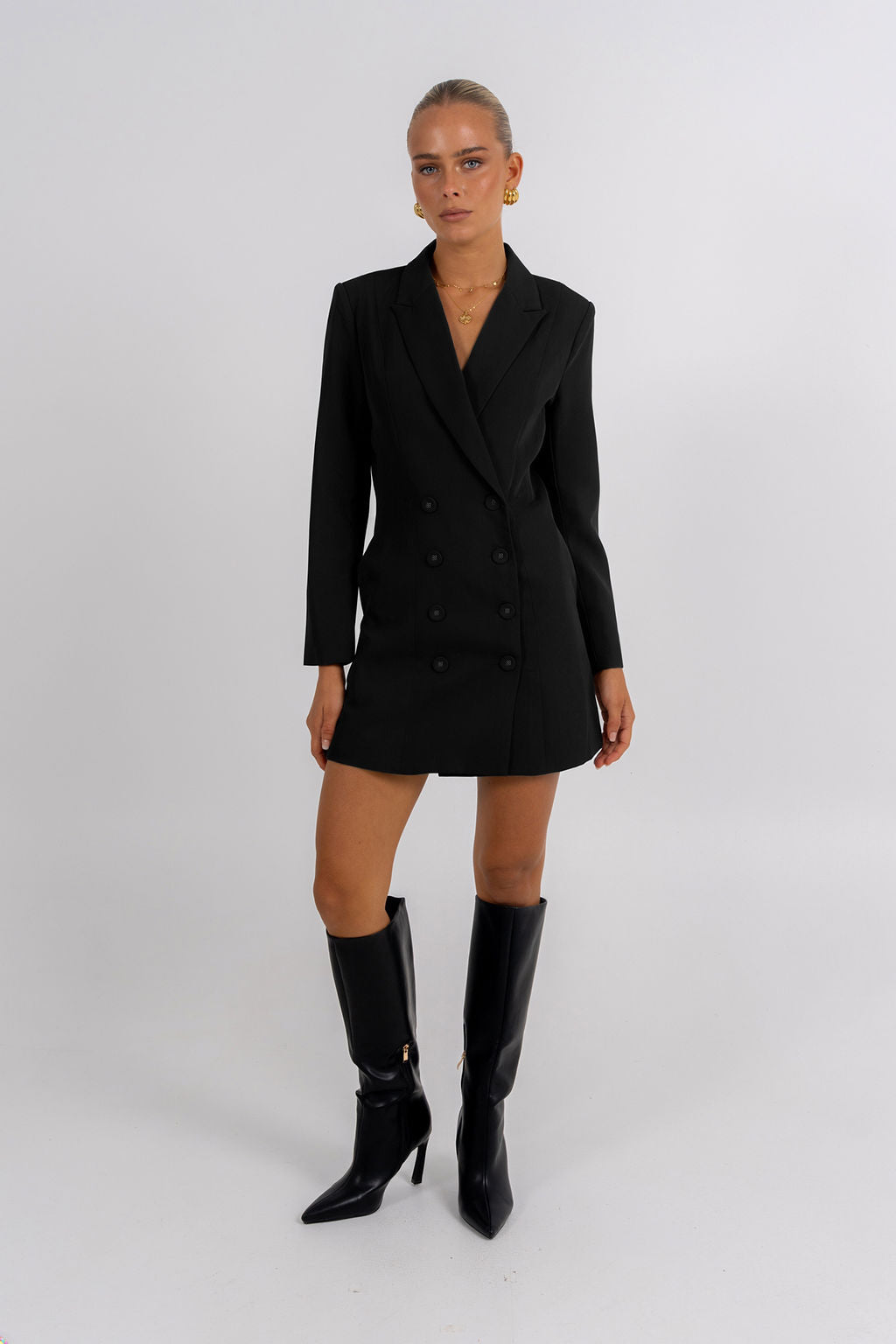 Cassie Blazer Dress Black