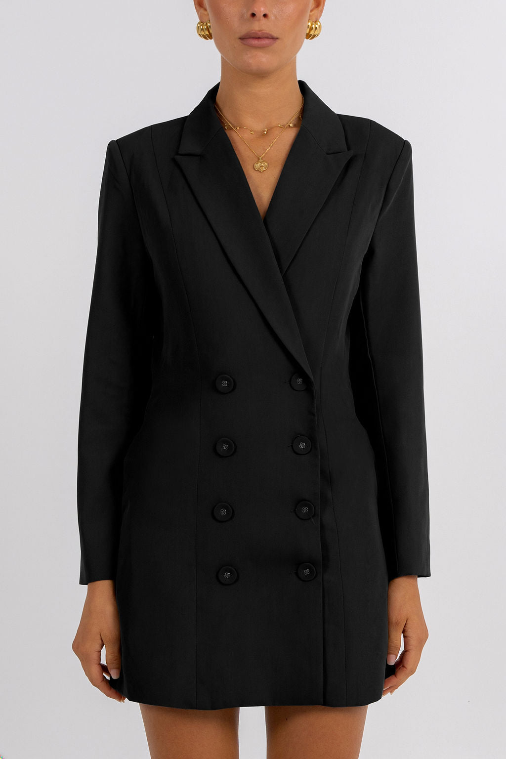 Cassie Blazer Dress Black