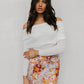 Garnet Off-Shoulder Knit Top - Ivory