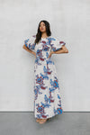 Pelato Dress - Cream/Blue Paisley