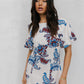 Pelato Dress - Cream/Blue Paisley