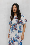 Pelato Dress - Cream/Blue Paisley