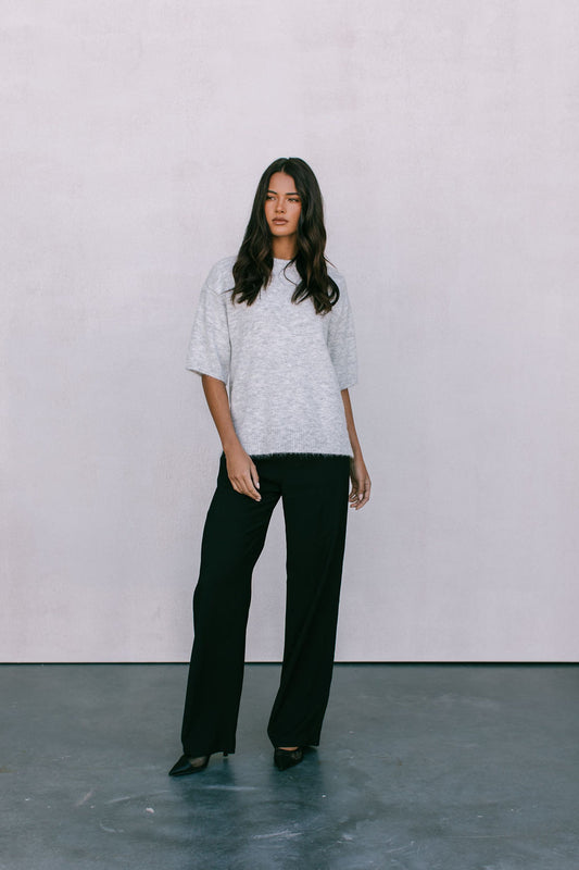 North Knit Top - Grey Marle