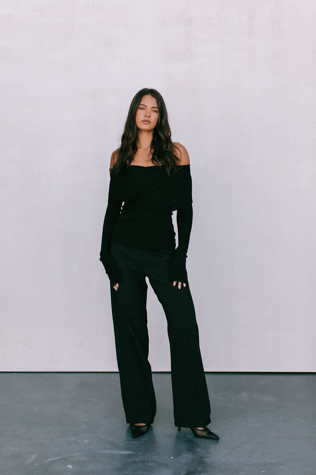 Nima Long Sleeve Top Black