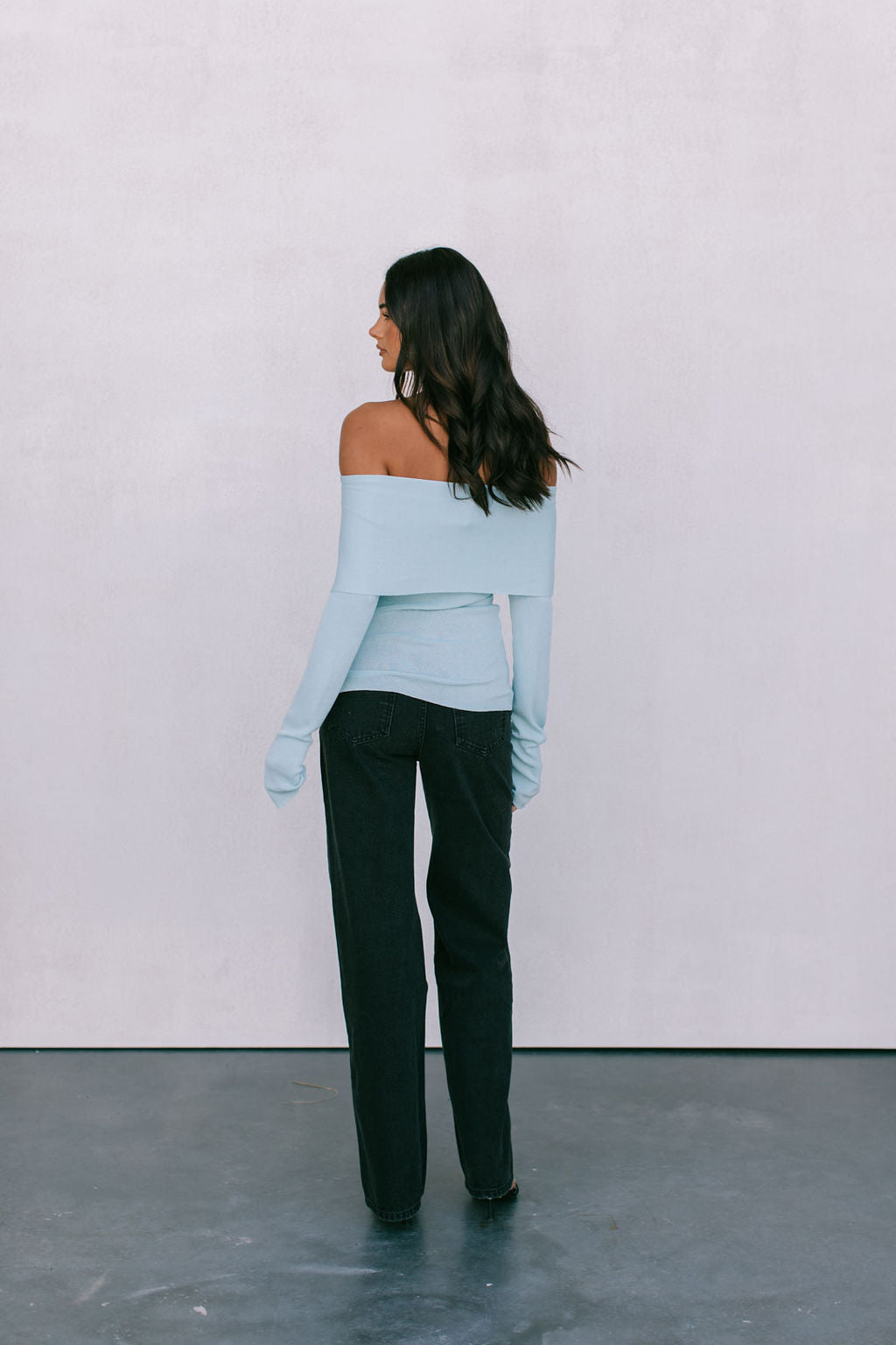 Nima Long Sleeve Top Baby Blue