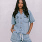 Olevvah Set - Light Wash Denim